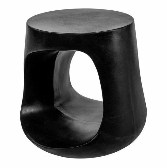 Moe's Home 17.75 Inch Outdoor Stool Black Contemporary