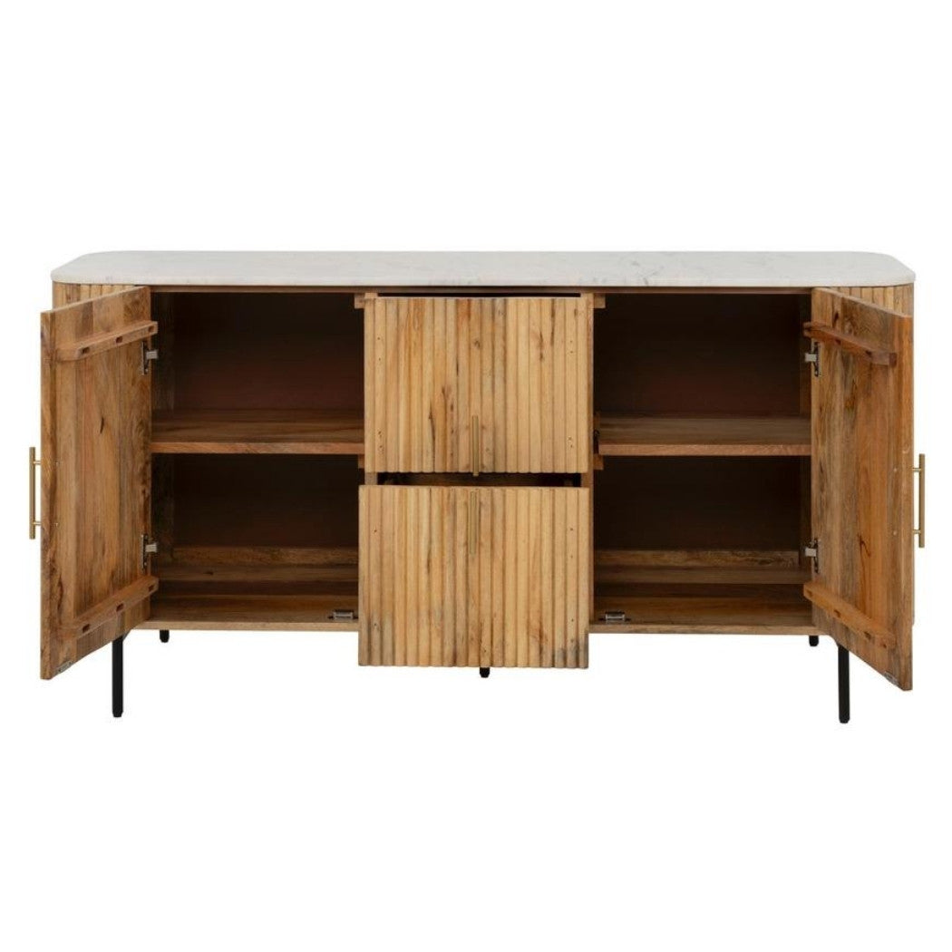 LOOMLAN Trivana Marble Top Modern Sideboard