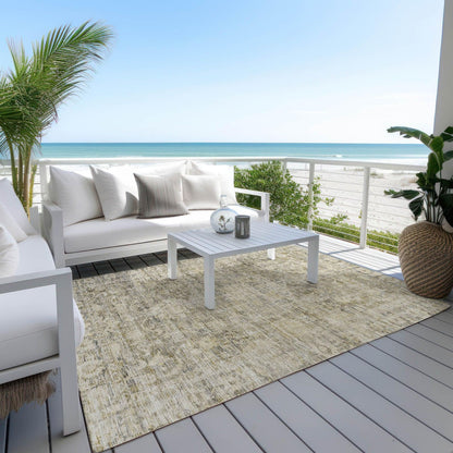 Iriira Gray Washable Indoor-Outdoor Rug -- gray