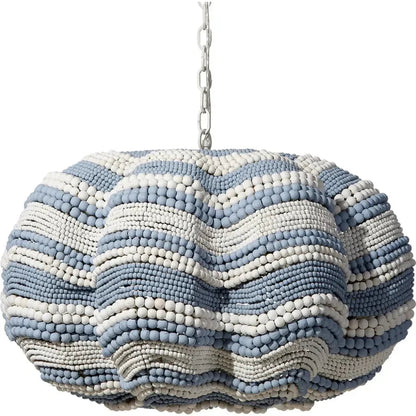 Clamshell Wood Beaded Chandelier -- view 10