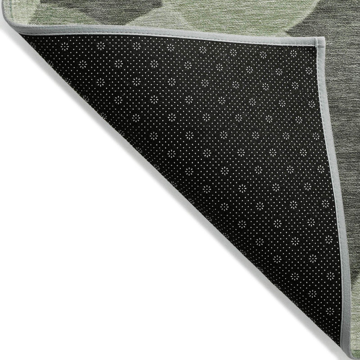 Jaelanor Green Washable Indoor-Outdoor Rug