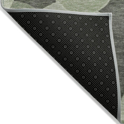 Jaelanor Green Washable Indoor-Outdoor Rug