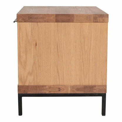 18 Inch One Drawer Nightstand Natural Scandinavian Nightstands LOOMLAN By Moe's Home