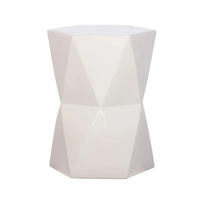 18 in. Matrix Hexagon Ceramic Outdoor Garden Stool