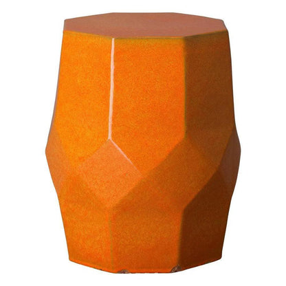 18 in. Octagon Matrix Ceramic Outdoor Garden Stool