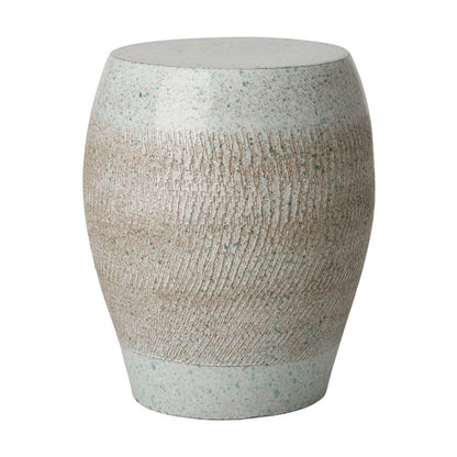 18 in. Seiji Ceramic Garden Stool Side Table-Outdoor Stools-Emissary-Coastal Splash-Sideboards and Things