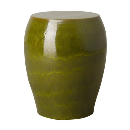 18 in. Seiji Ceramic Garden Stool Side Table-Outdoor Stools-Emissary-Green-Sideboards and Things
