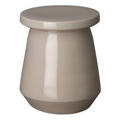 18 in. Vic Ceramic Garden Stool Side Table Outdoor-Outdoor Stools-Emissary-Gray-Sideboards and Things