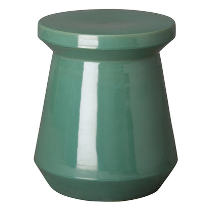 18 in. Vic Ceramic Garden Stool Side Table Outdoor-Outdoor Stools-Emissary-Teal-Sideboards and Things