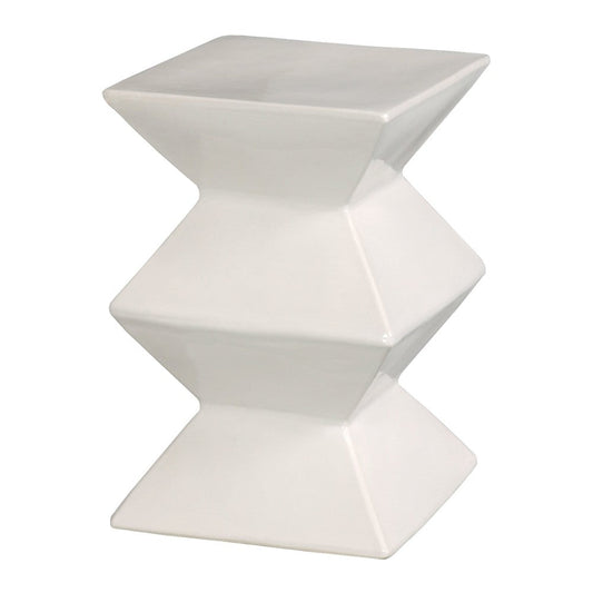 Emissary Zigzag 18"H Outdoor Decorative Garden Stool