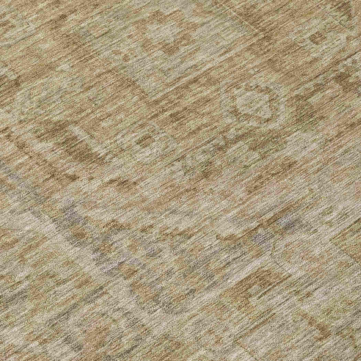 Iriir Tan Washable Indoor-Outdoor Rug