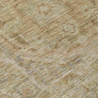 Iriir Tan Washable Indoor-Outdoor Rug