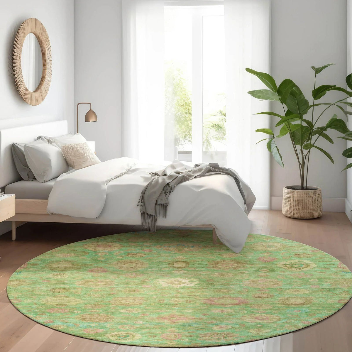 Laeara Lime Washable Indoor-Outdoor Rug