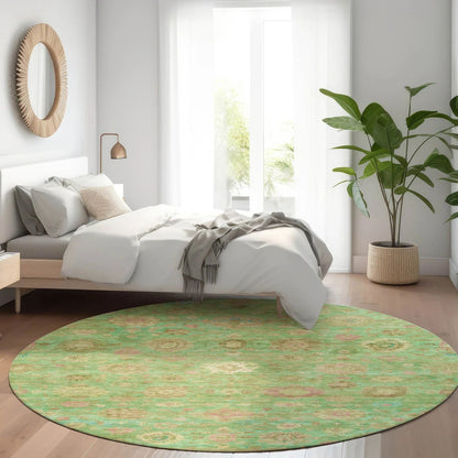 Laeara Lime Washable Indoor-Outdoor Rug
