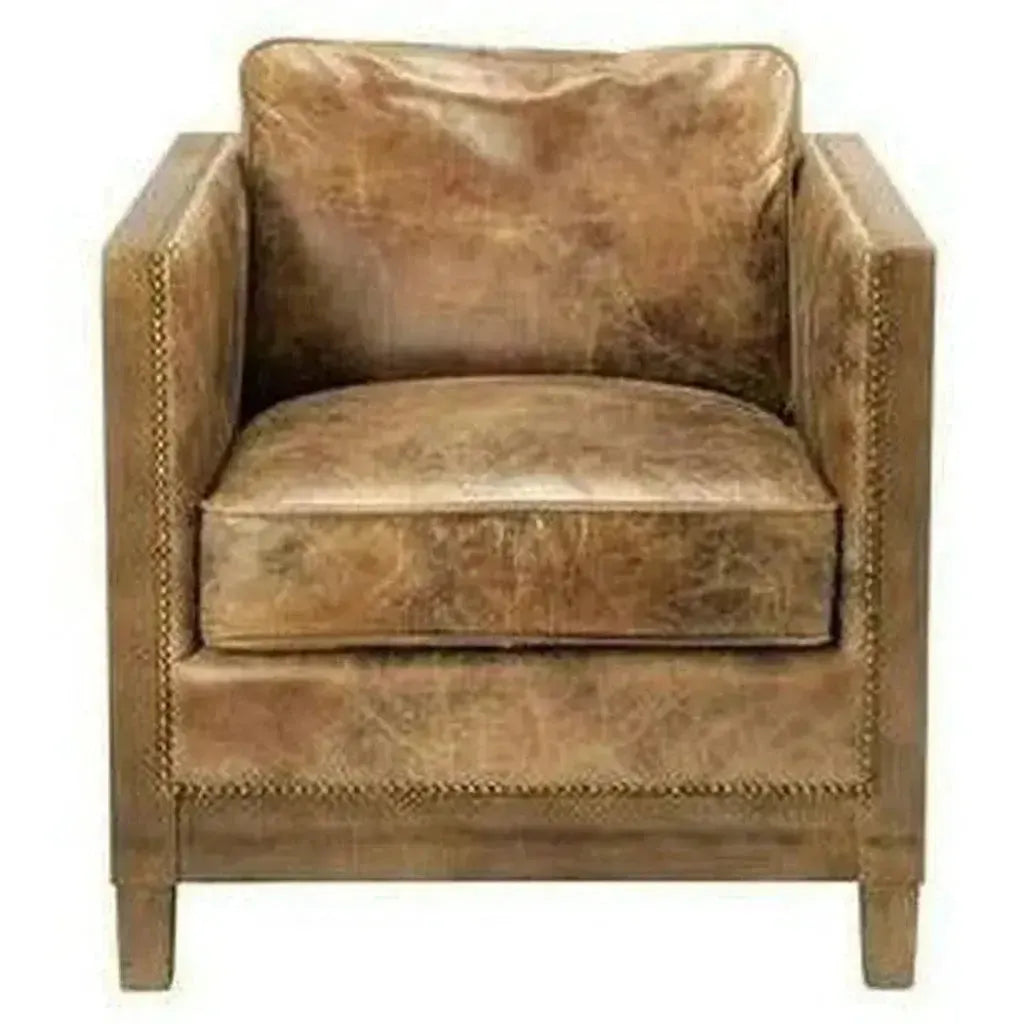 Darlington Brown Leather Club Chair -- view 2