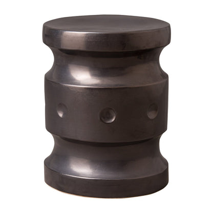 19 in. Spindle Outdoor Decorative Garden Stool-Outdoor Stools-Emissary-Gunmetal-Sideboards and Things