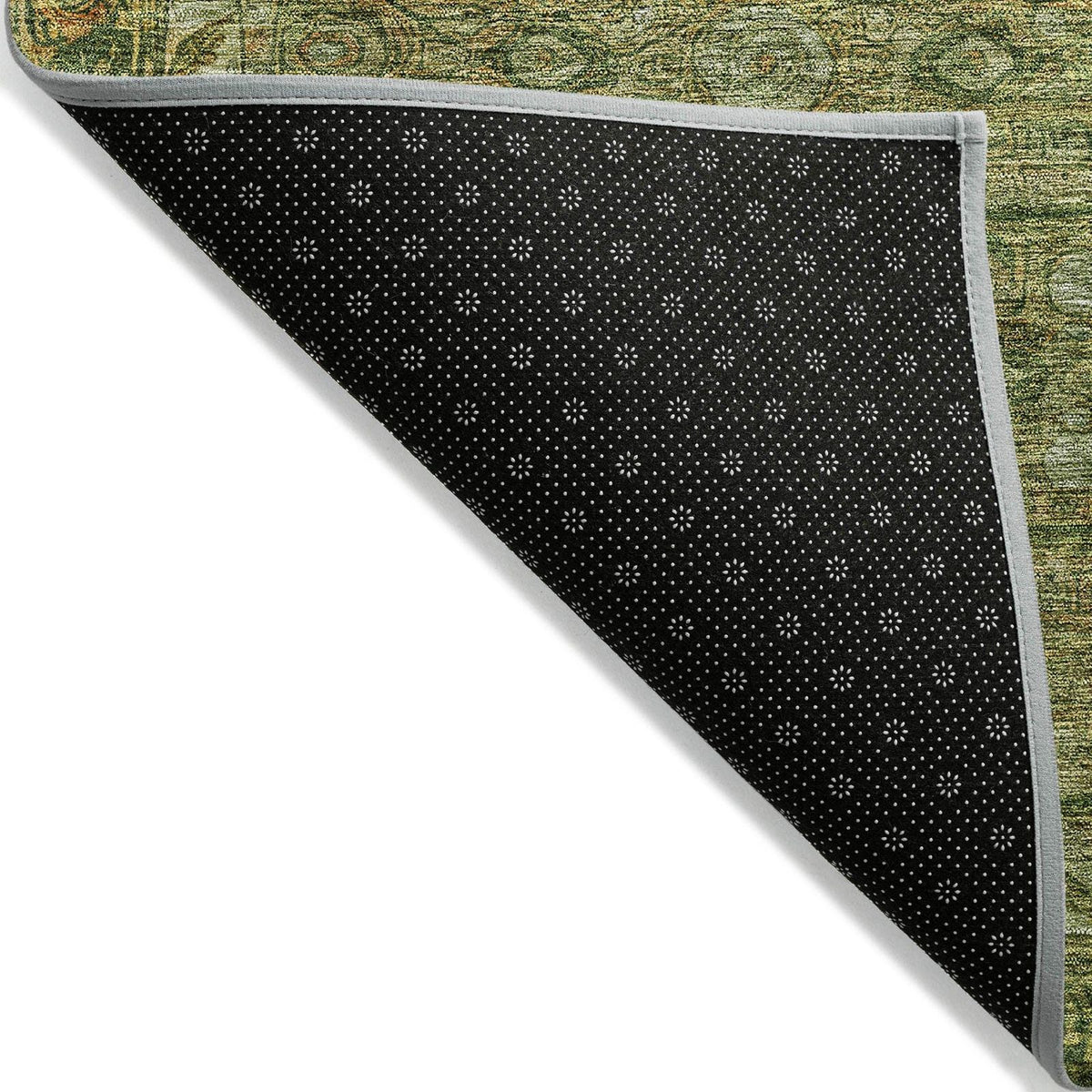Kaelara Green Washable Indoor-Outdoor Rug