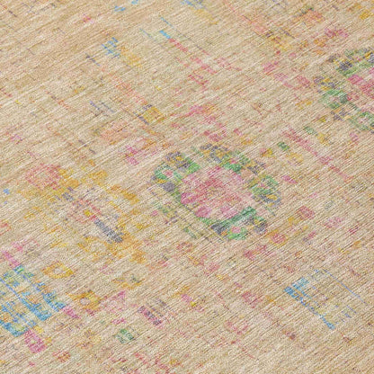 Haelon Brown Washable Indoor-Outdoor Rug