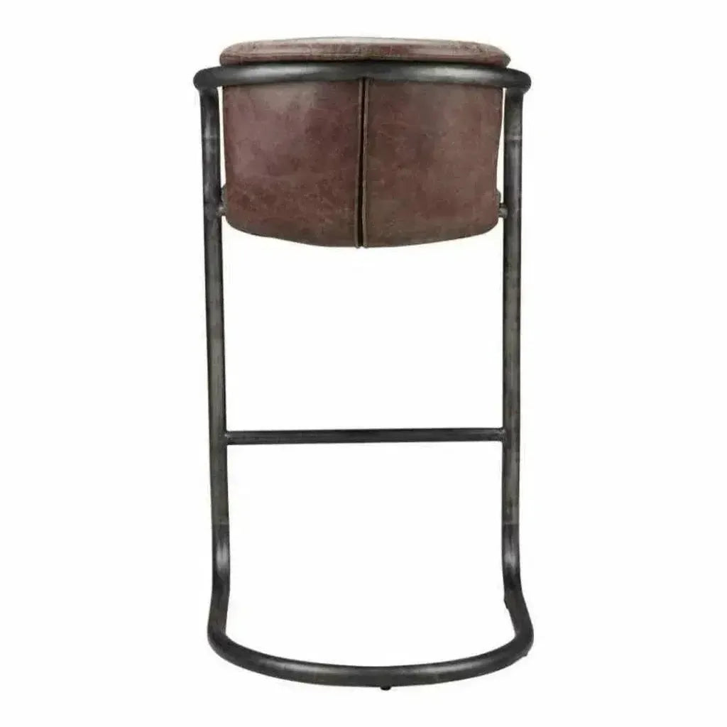 Barstool Leather Brown Set -- view 3