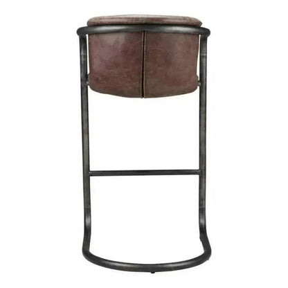 Barstool Leather Brown Set -- view 3
