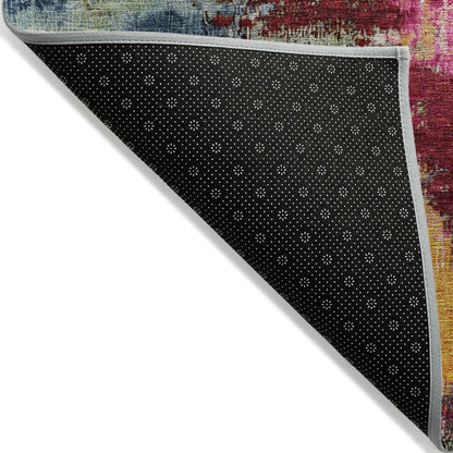 Iriara Red Washable Indoor-Outdoor Rug