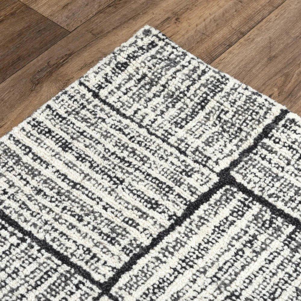 Ches Geometric Charcoal Area Rugs For Living Room -- charcoal