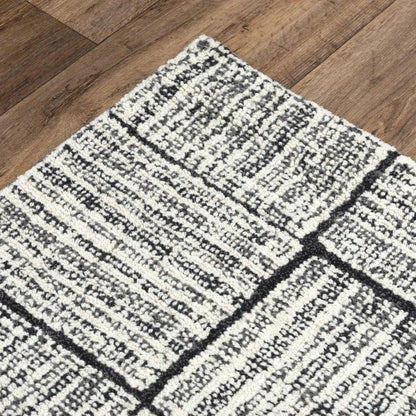 Ches Geometric Charcoal Area Rugs For Living Room -- charcoal