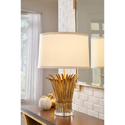 Chelsea House Leaf Silkette Shade Table Lamp