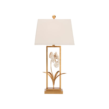 Chelsea House Cain Orchid Metal Golden Table Lamp