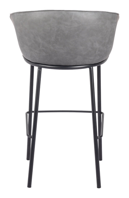 Garston Steel Gray Barstool