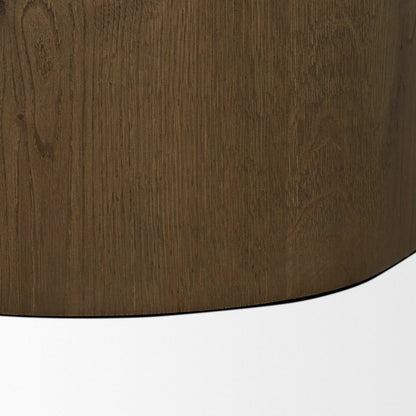 Lyonne 48" Oblong Medium Brown Oak Wood Coffee Table -- Medium Brown