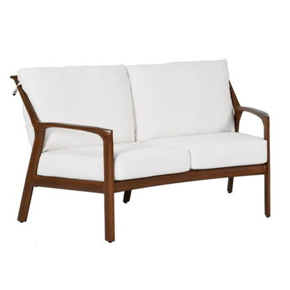 Castelle Berkeley Crescent Curved Outdoor Loveseat Deep Seating