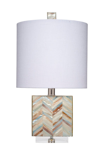 Garbo Mother Of Pearl Table Lamp Blue Limited Stock