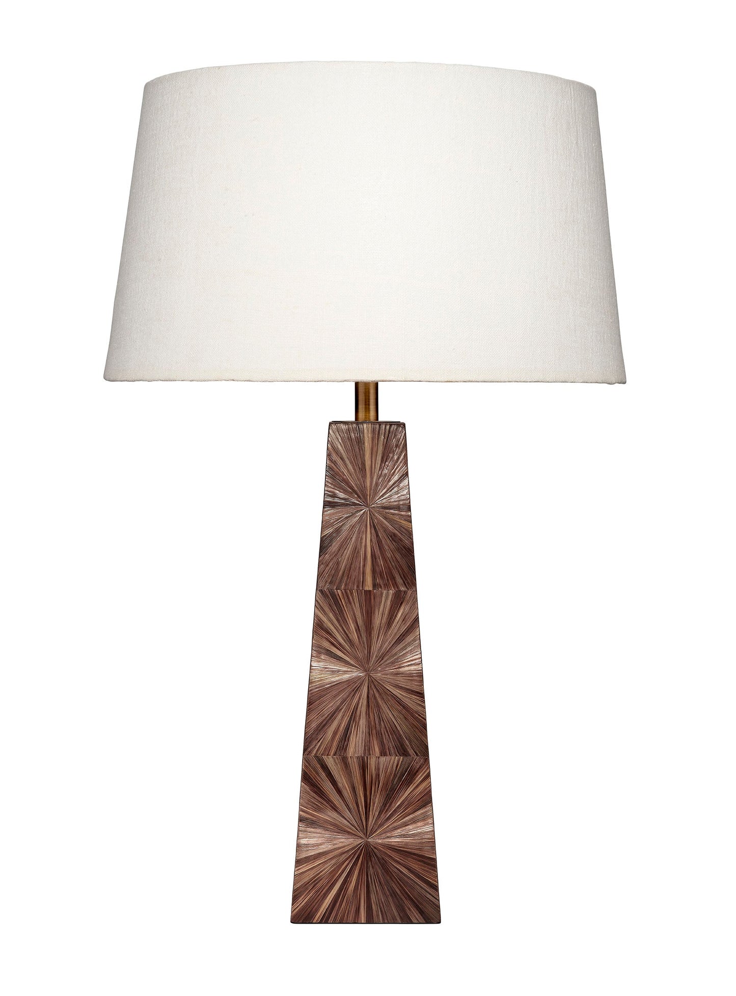 Palm Marquetry Table Lamp Elegant Design by Jamie Young