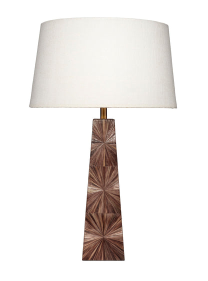 Palm Marquetry Table Lamp Elegant Design by Jamie Young