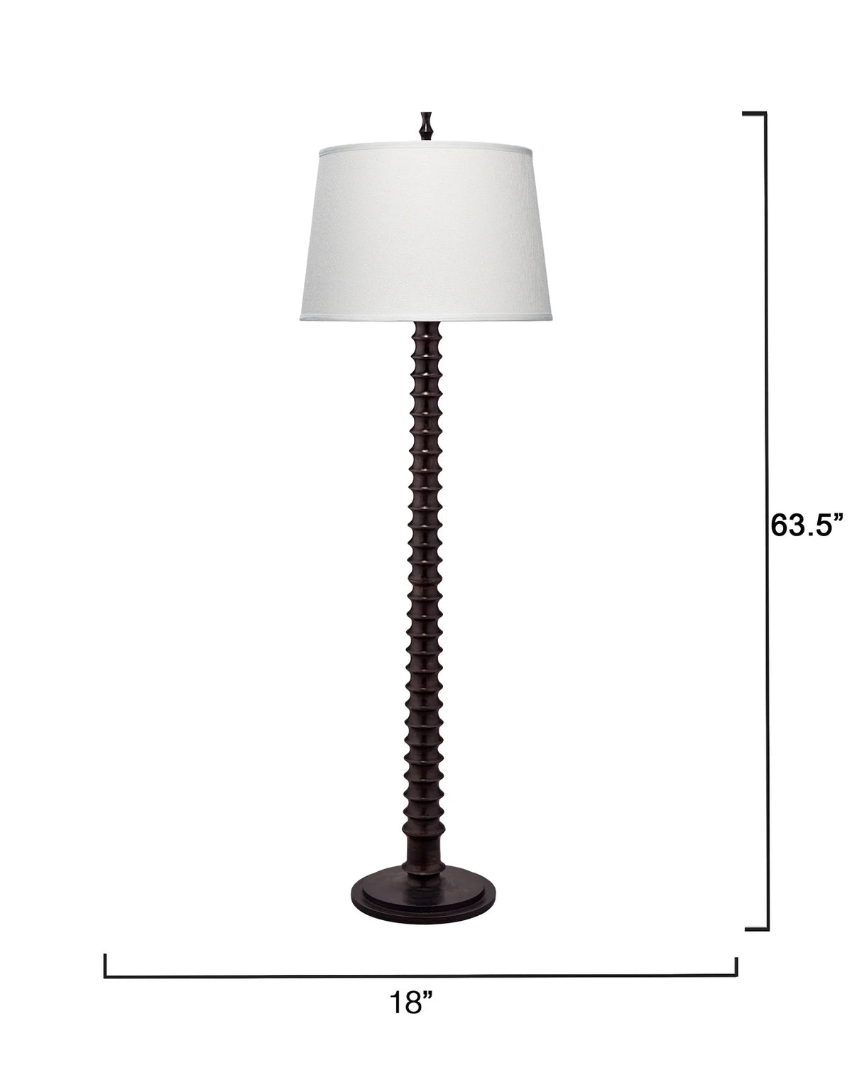 Jamie Young Revolution Wood Floor Lamp Black