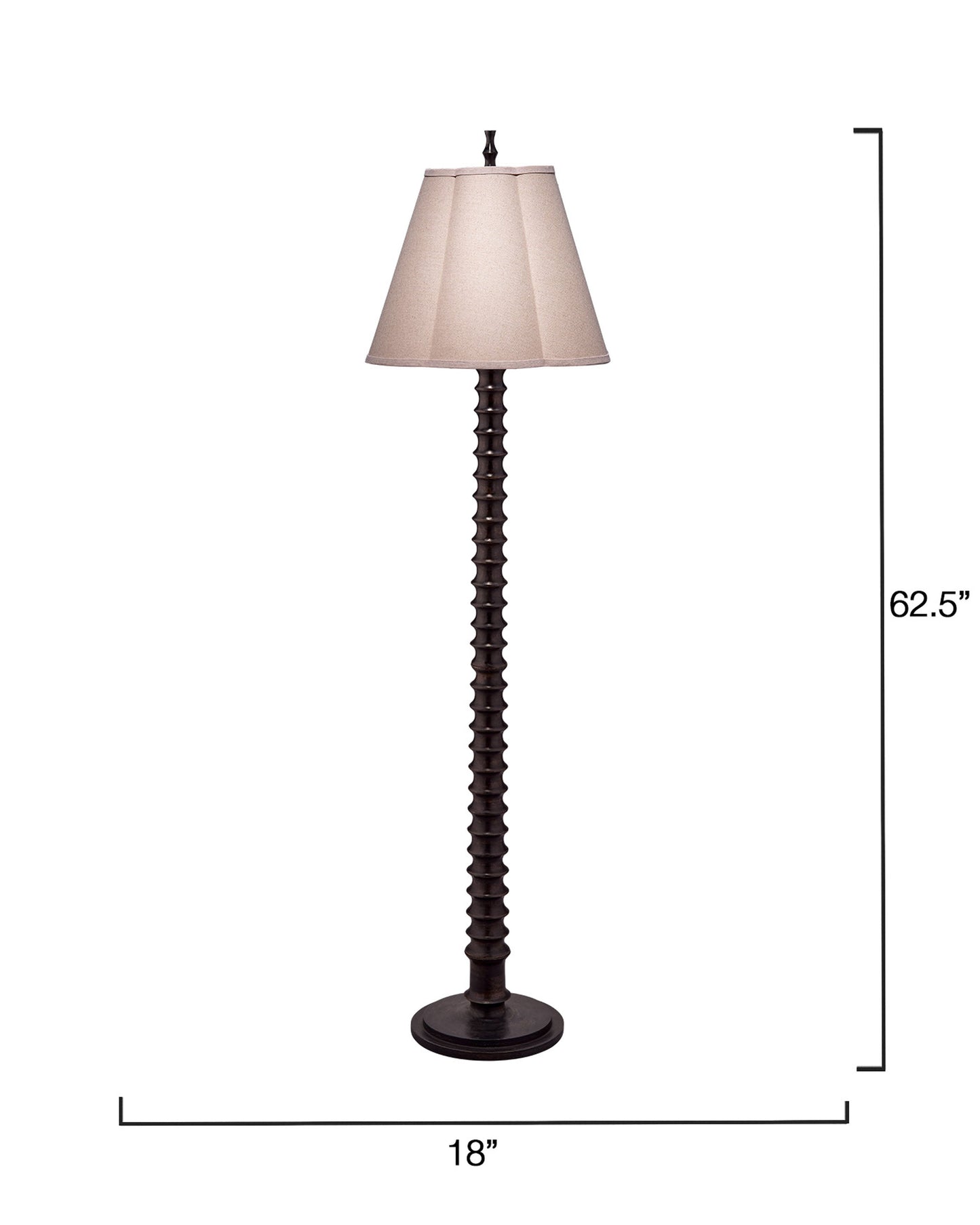 Revolution Wood Floor Lamp Black Elegant Design