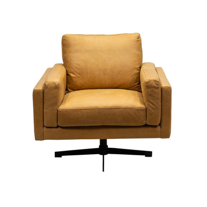 Spencer Leather Modern Swivel Chair