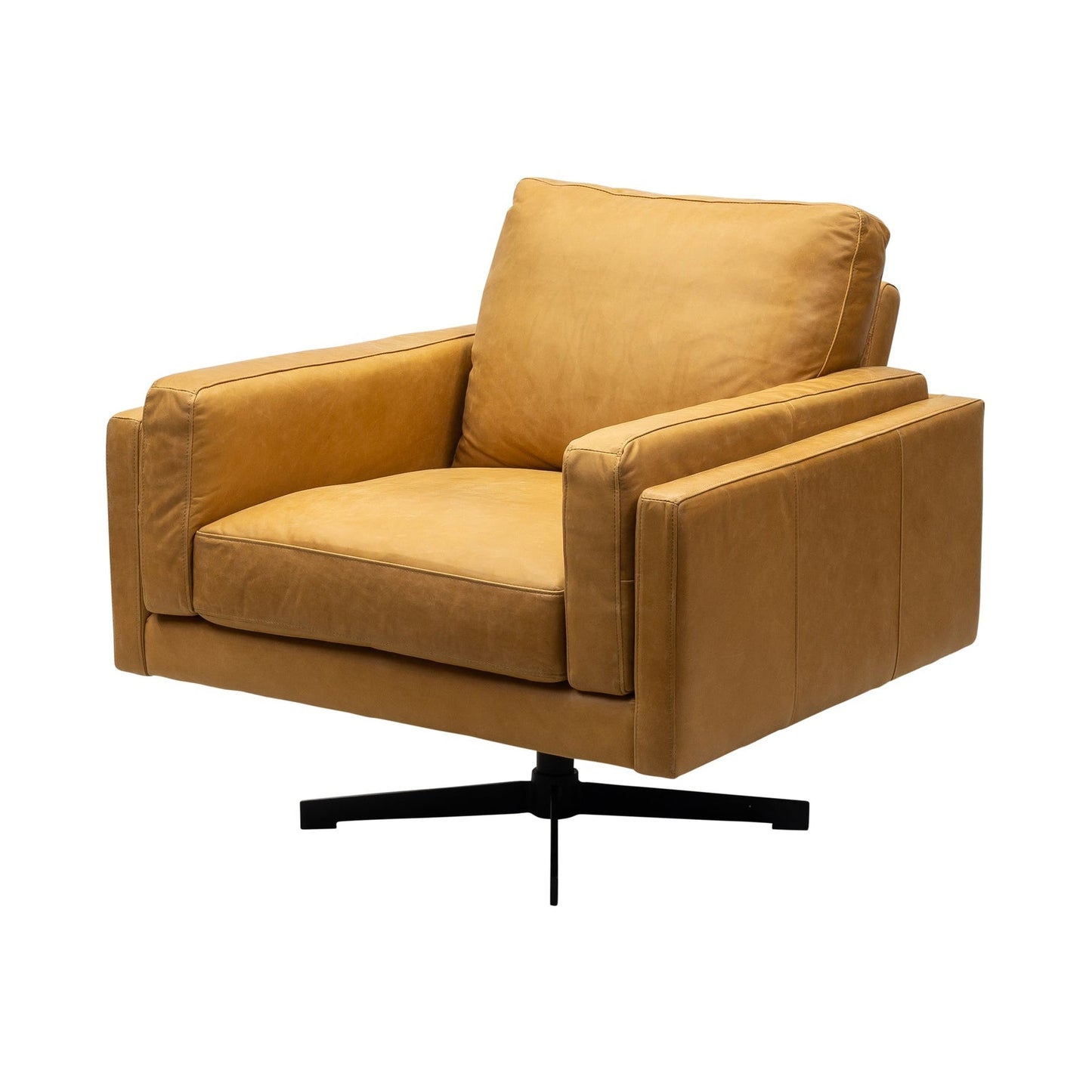 Spencer Leather Modern Swivel Chair