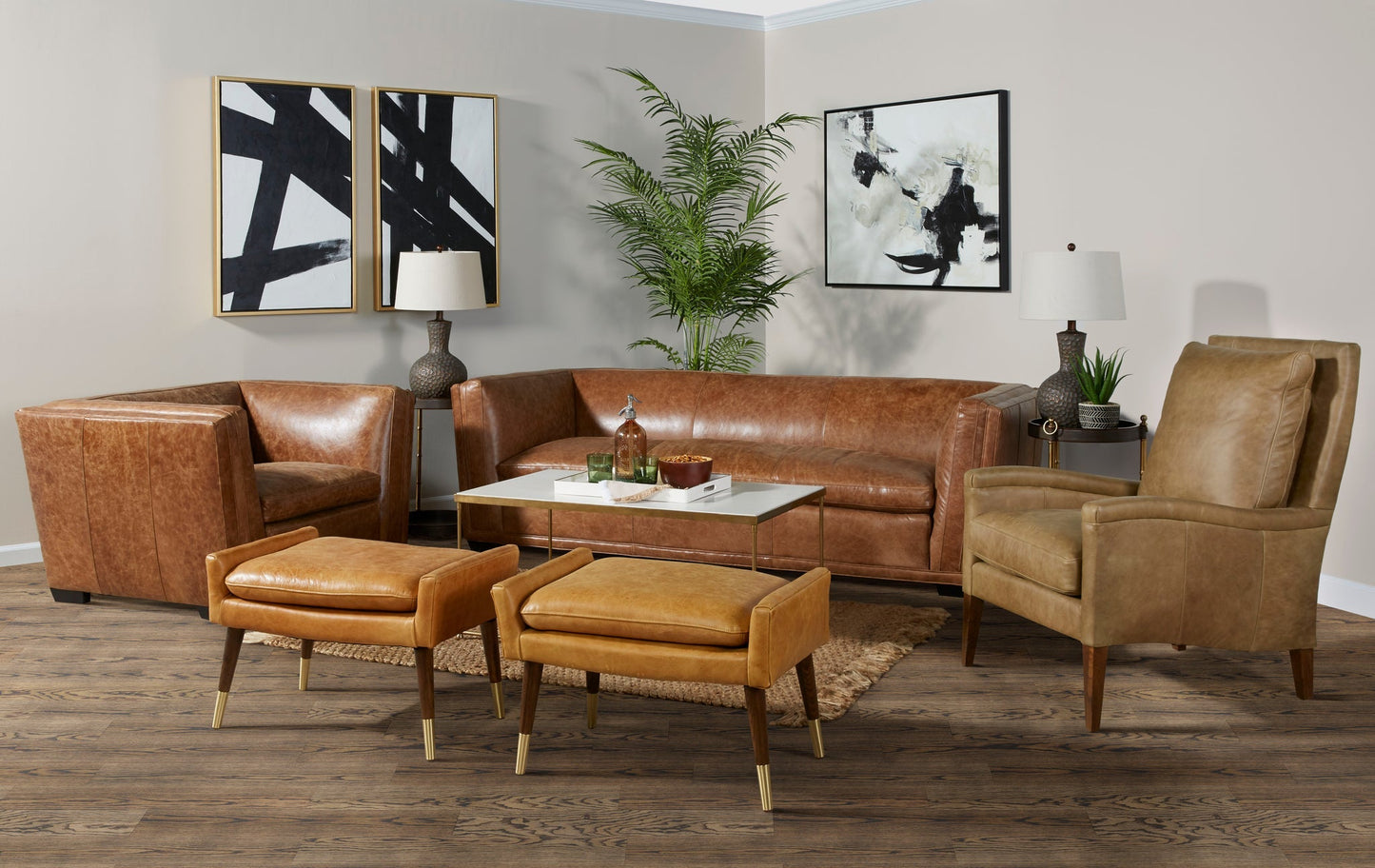 Gloria Modern Style Leather Sofa