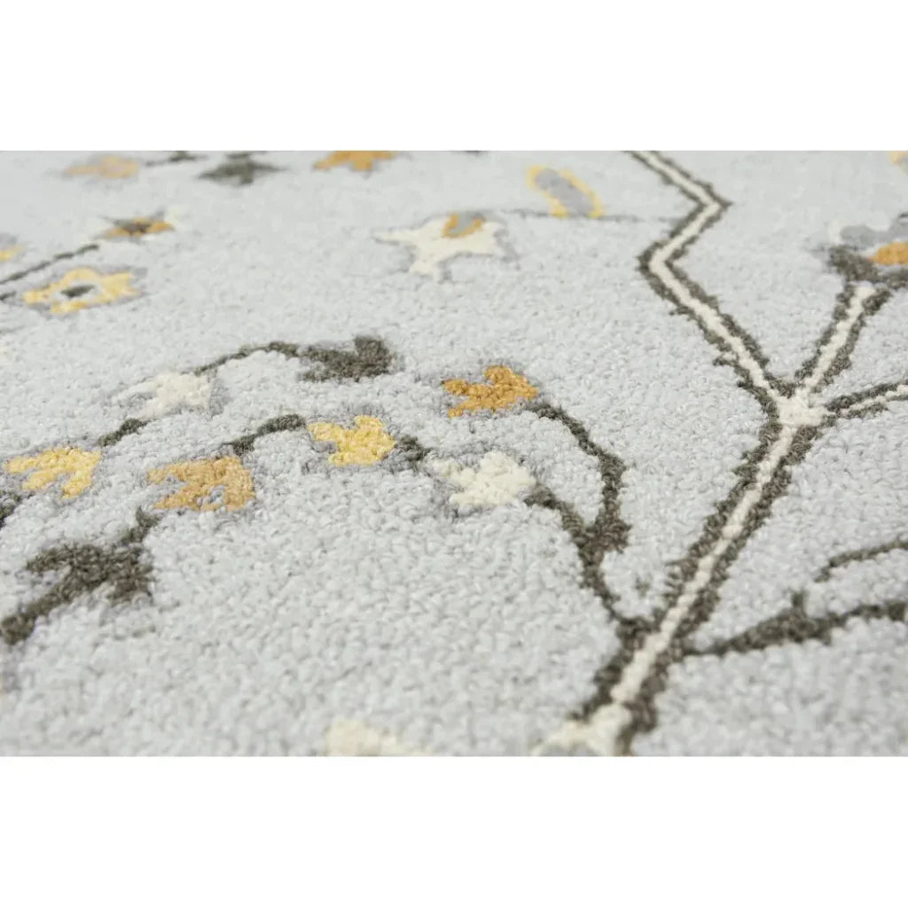 Bahn Traditional Gray Living Room Rug - LOOMLAN - LOOMLAN - Area Rugs