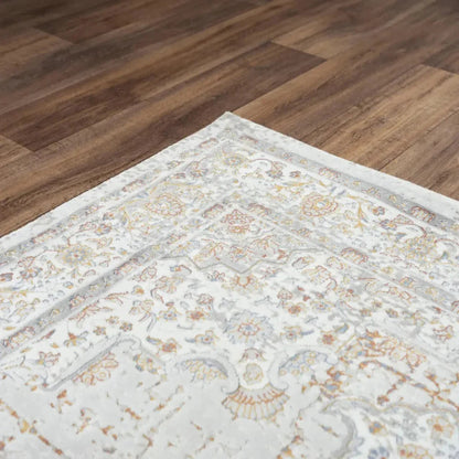Cris Floral Medallion Gray Area Rugs For Living Room -- gray