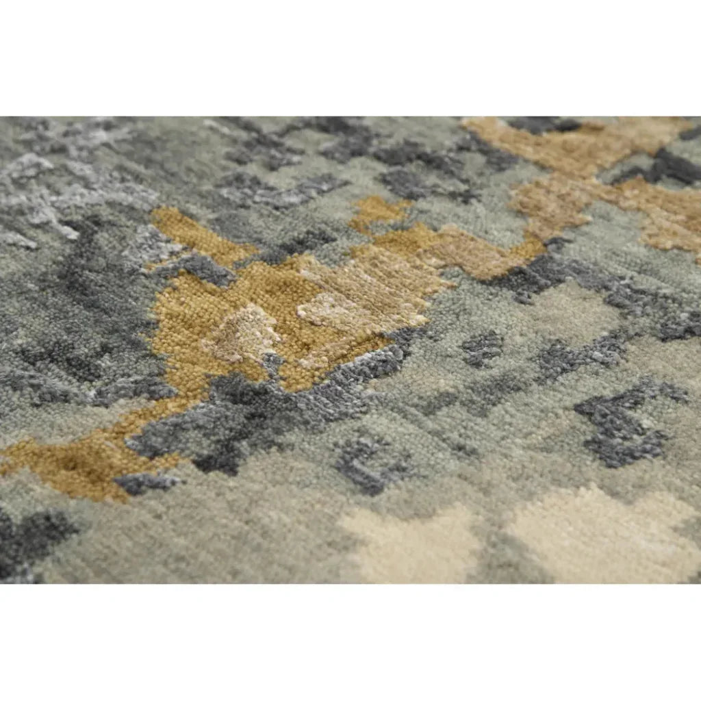 Arti Abstract Gold Large Area Rugs For Living Room -- gold