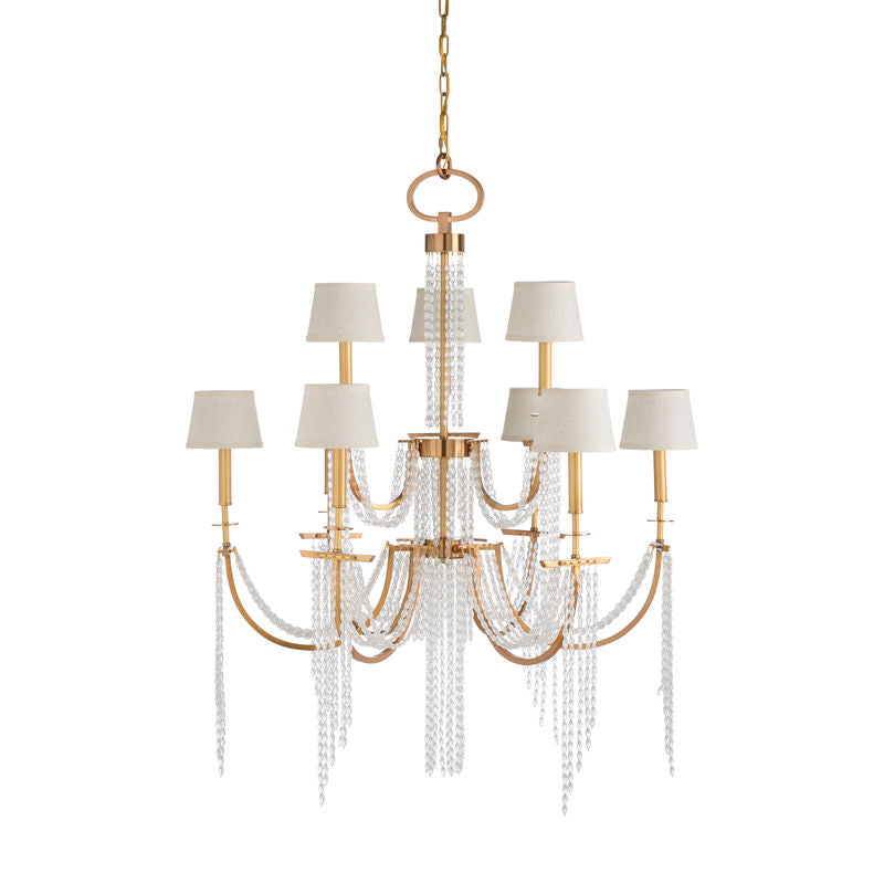 Mackie Antique Brass Finish Chandelier