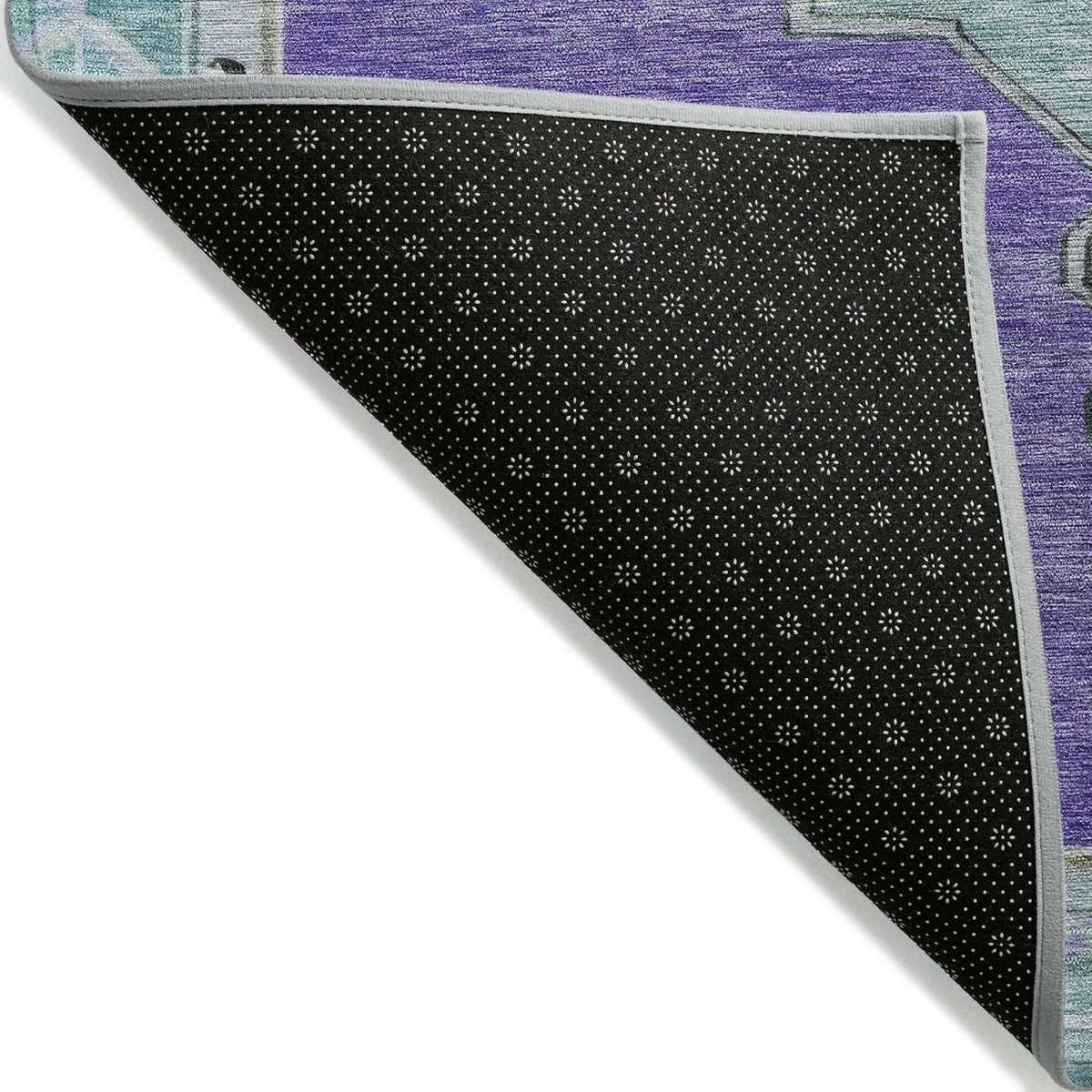 Haelion Purple Washable Indoor-Outdoor Rug