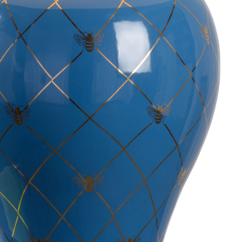 Chelsea House Ginger Jar Ceramic Made With Gold Accents Table Lamp