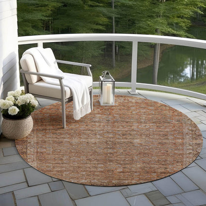 Kaelara Copper Washable Indoor-Outdoor Rug