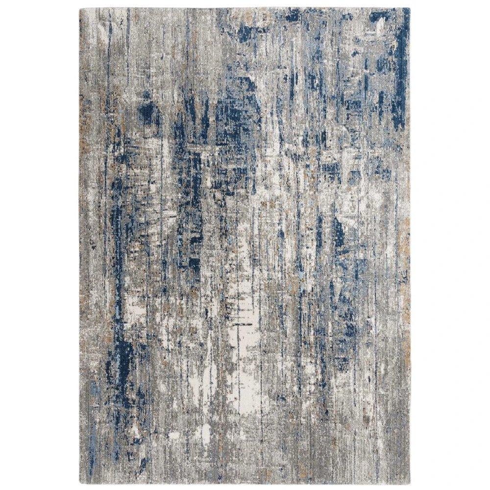 Alta Abstract Blue Large Area Rugs For Living Room