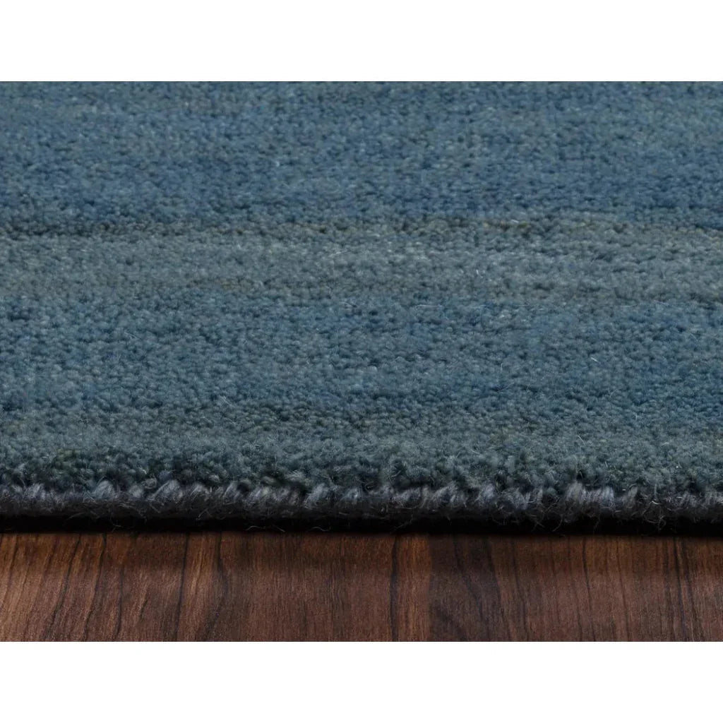 Bush Wool Blue Hallway Kitchen Runner Rug - LOOMLAN - LOOMLAN - Area Rugs
