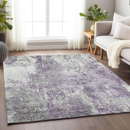 Kaelion Purple Washable Indoor-Outdoor Rug -- purple